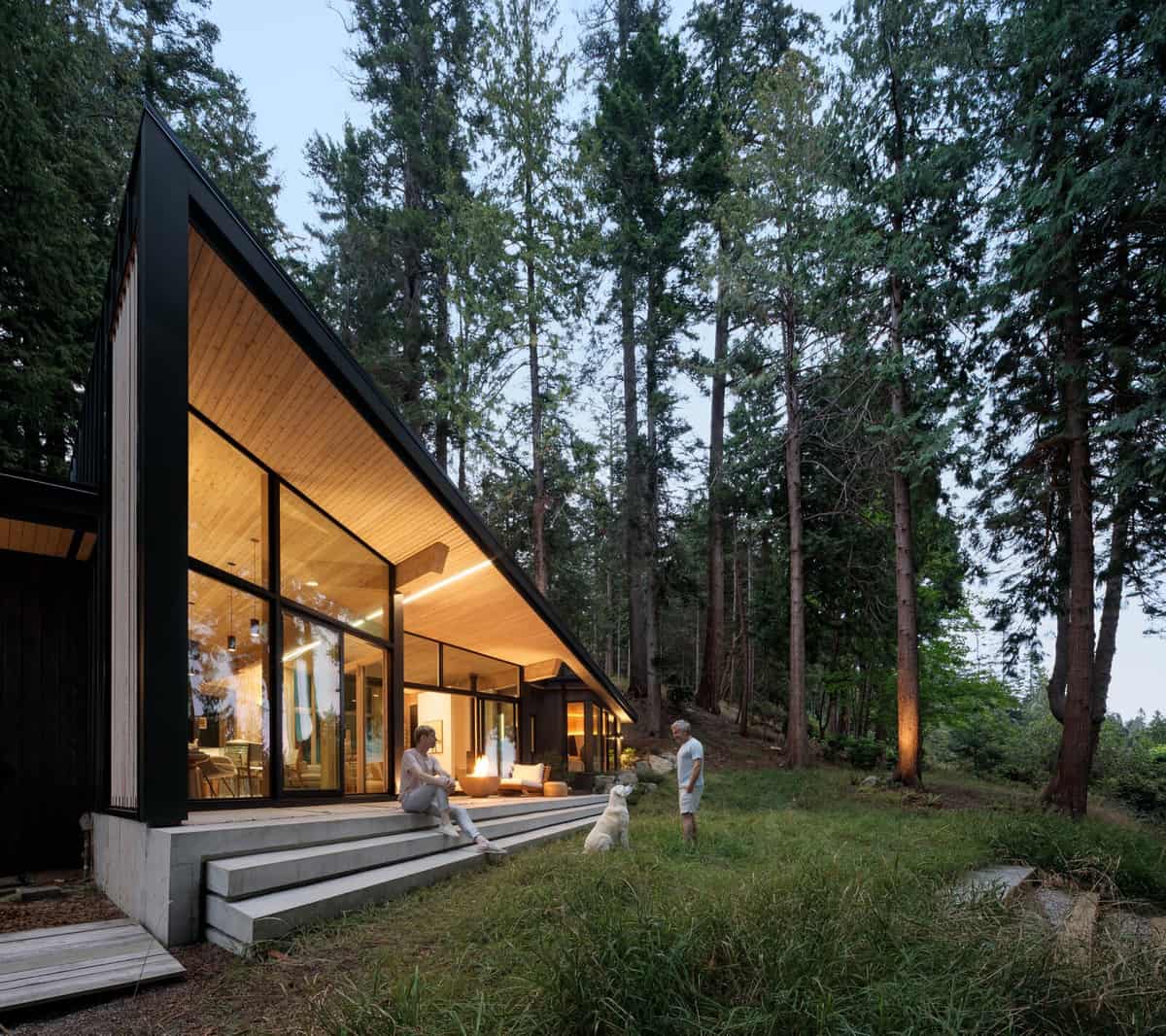 modern-rustic-cabin-exterior-dusk