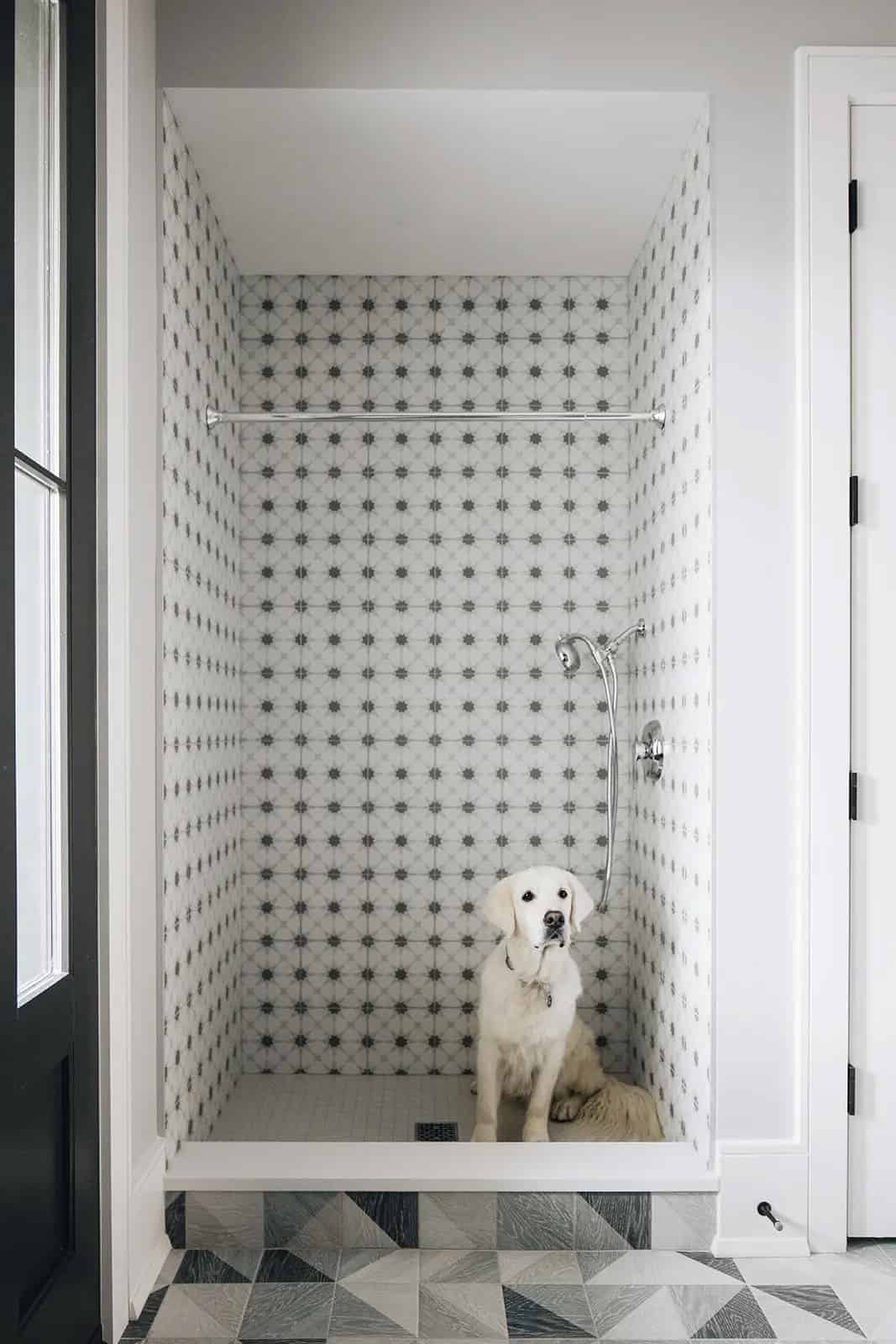 modern-farmhouse-mudroom-entry-with-dog-shower