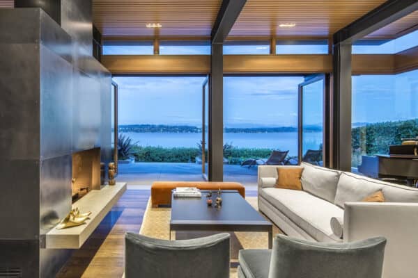 featured posts image for Inside a modern yet warm home on a bluff overlooking Lake Washington