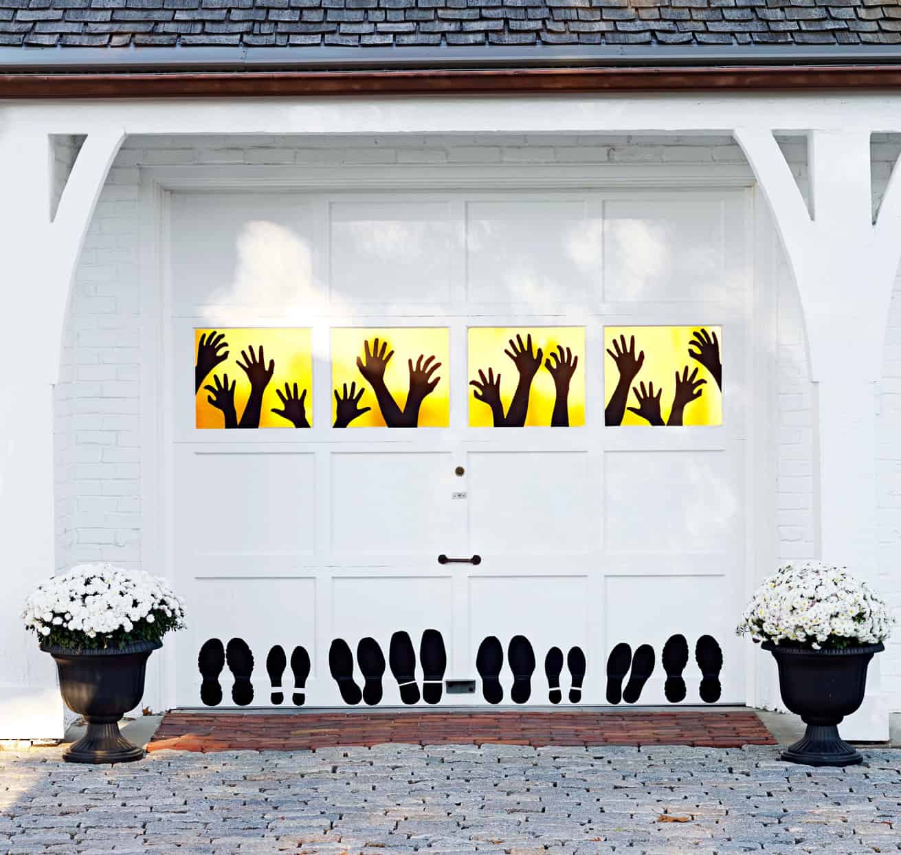 spooky-black-silhouette-hands-and-feet-best-diy-halloween-decorations