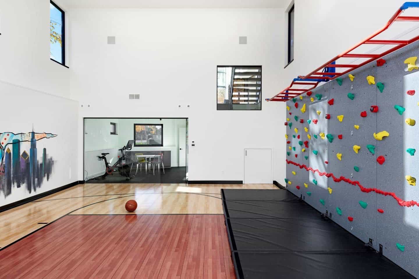 modern-lake-house-sport-court-with-climbing-wall