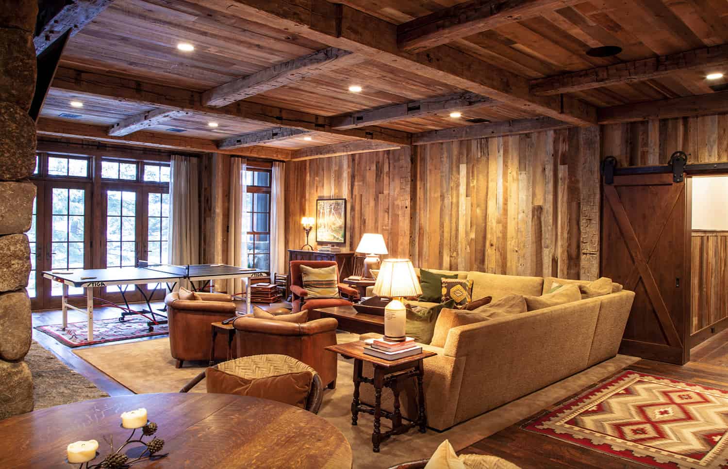 rustic-basement-game-room-and-family-room