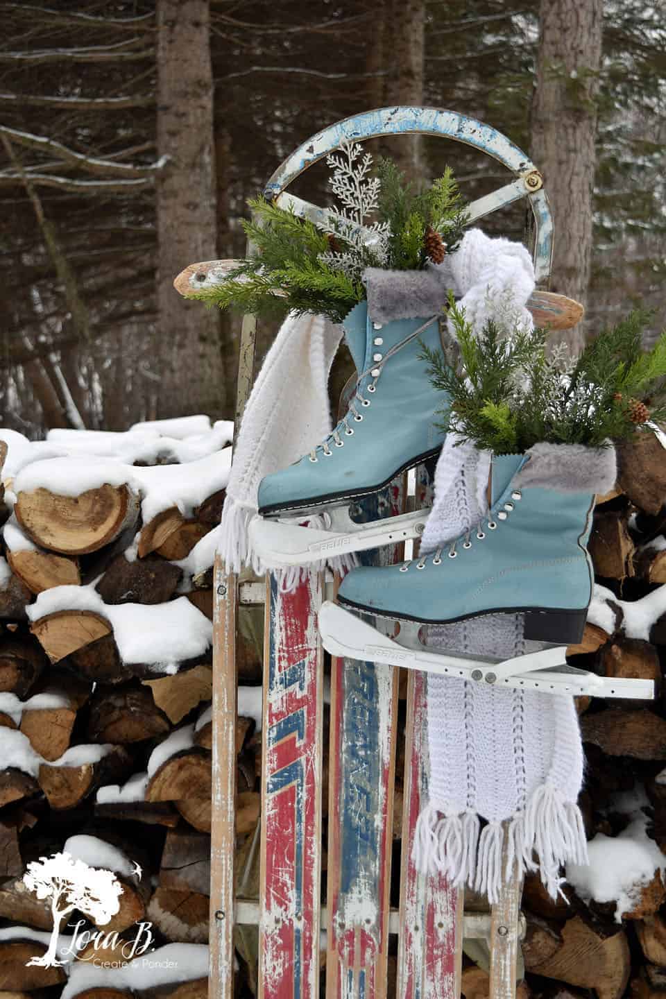 vintage-shed-christmas-decorating-with-old-skates
