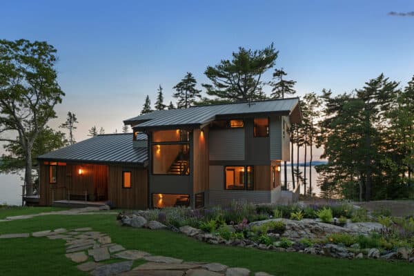 featured posts image for A gorgeous post and beam home has serene views over coastal Maine