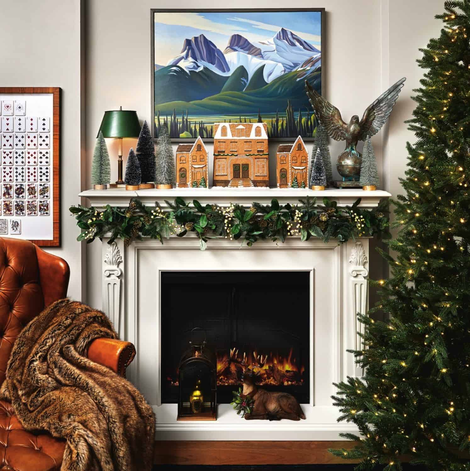 festive-and-cozy-fireplace-mantel-christmas-decorations