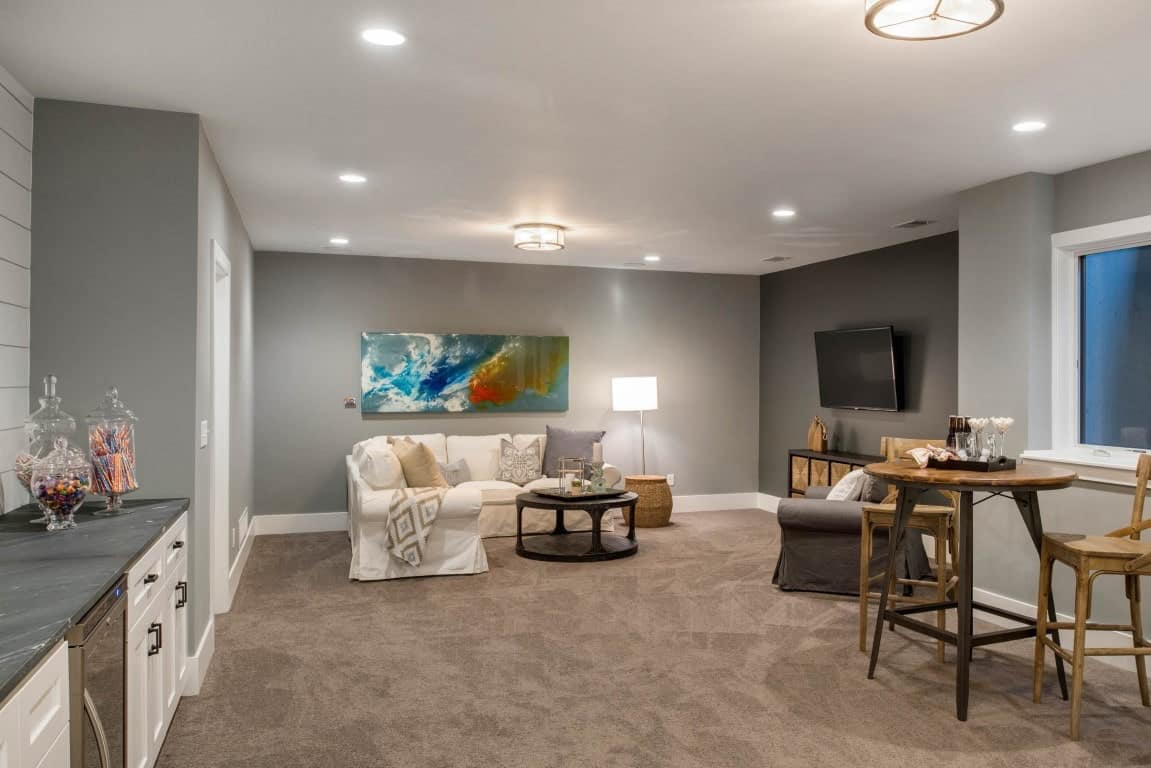 contemporary-basement-family-room