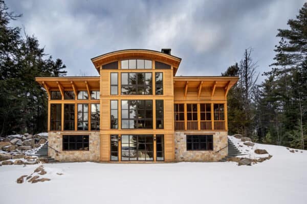 featured posts image for Serene lake house retreat with snowy views in the Adirondack Mountains