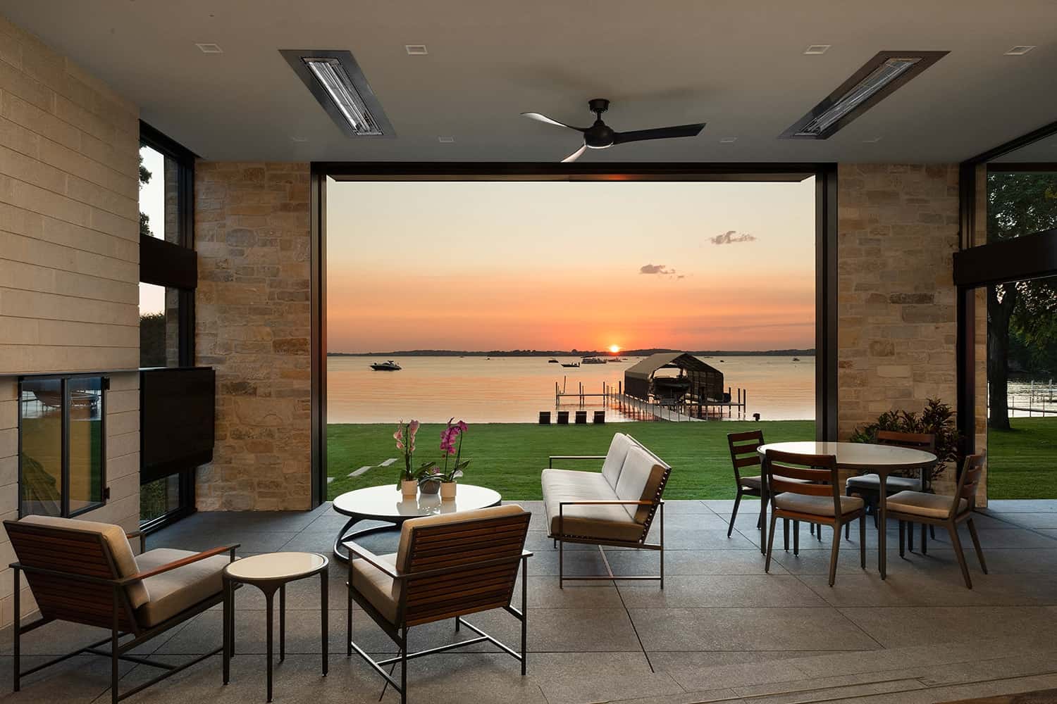 contemporary-lake-house-covered-patio