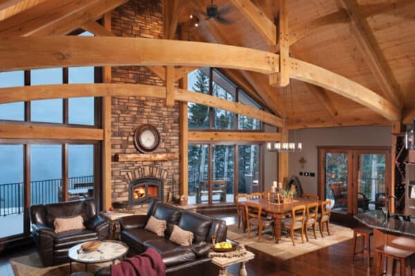 featured posts image for A mountain timber frame home nestled on a breathtaking Canadian lake
