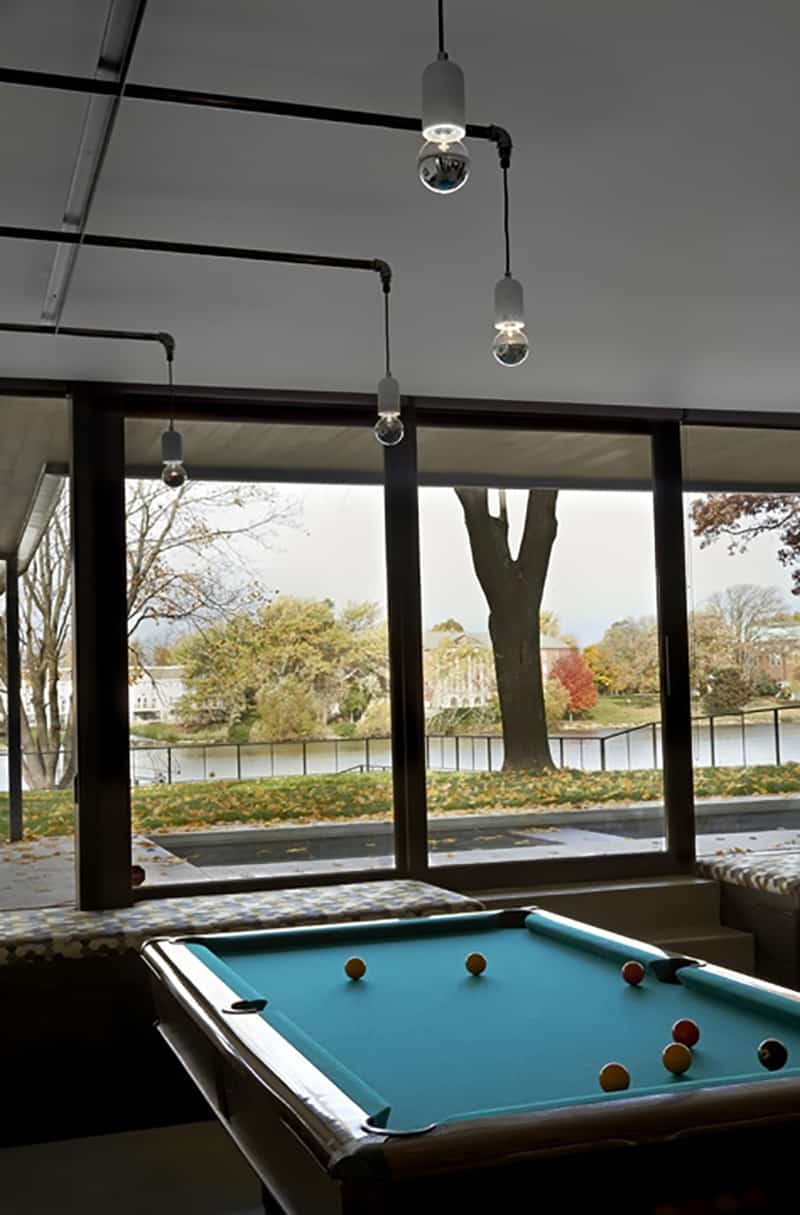 contemporary-family-room-with-a-pool-table