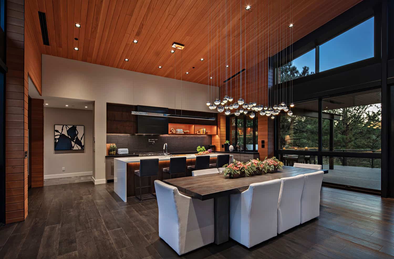 contemporary-dining-room-and-kitchen