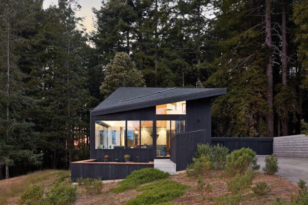 featured posts image for This minimal black house opens to a forest in beautiful Sea Ranch
