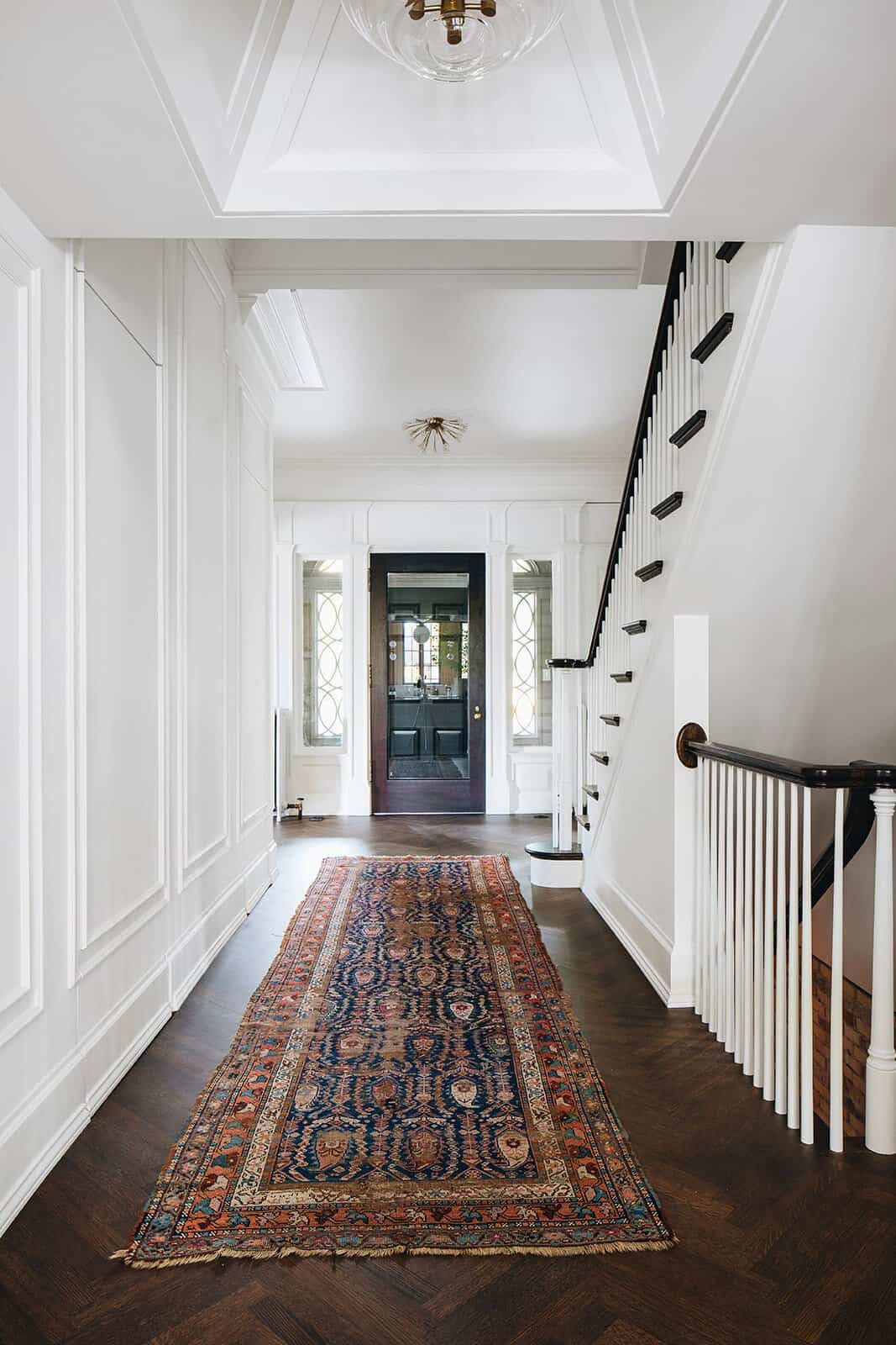 transitional-style-staircase-hall