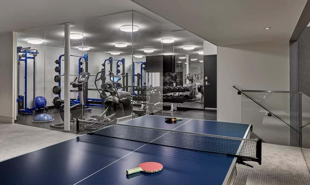 transitional-style-home-gym