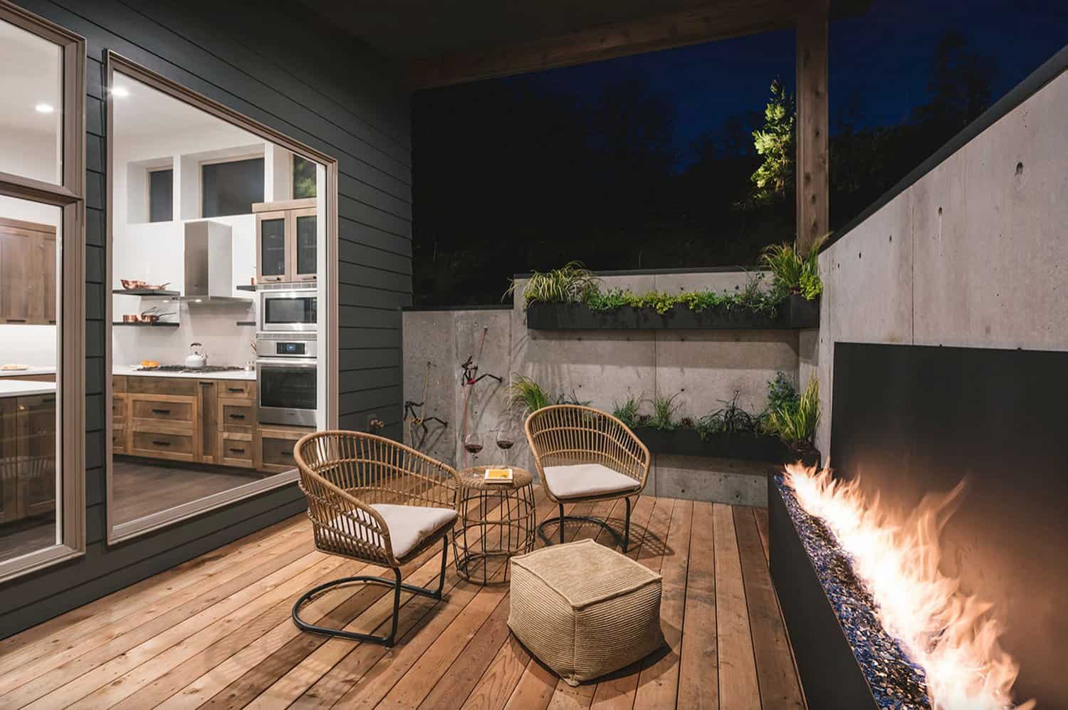 modern-patio-with-outdoor-fireplace-dusk