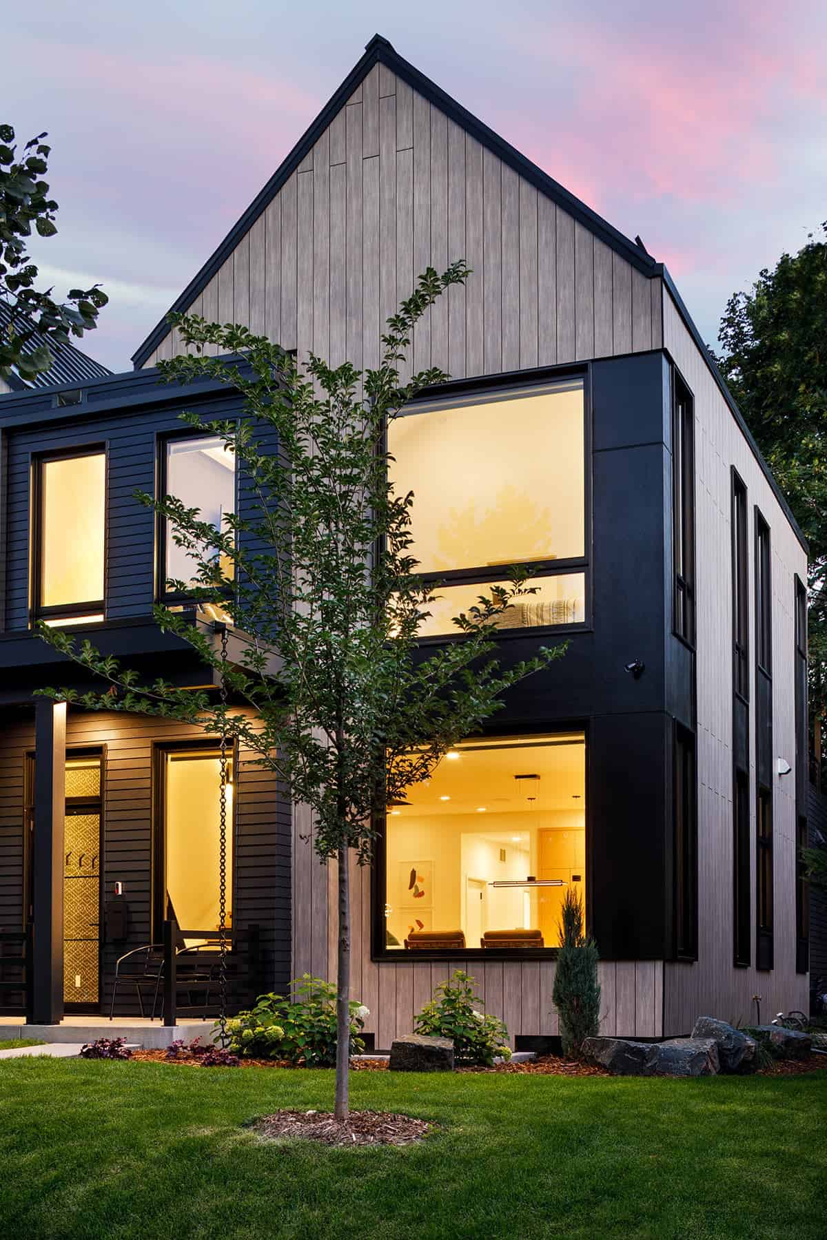 modern-row-house-exterior-dusk