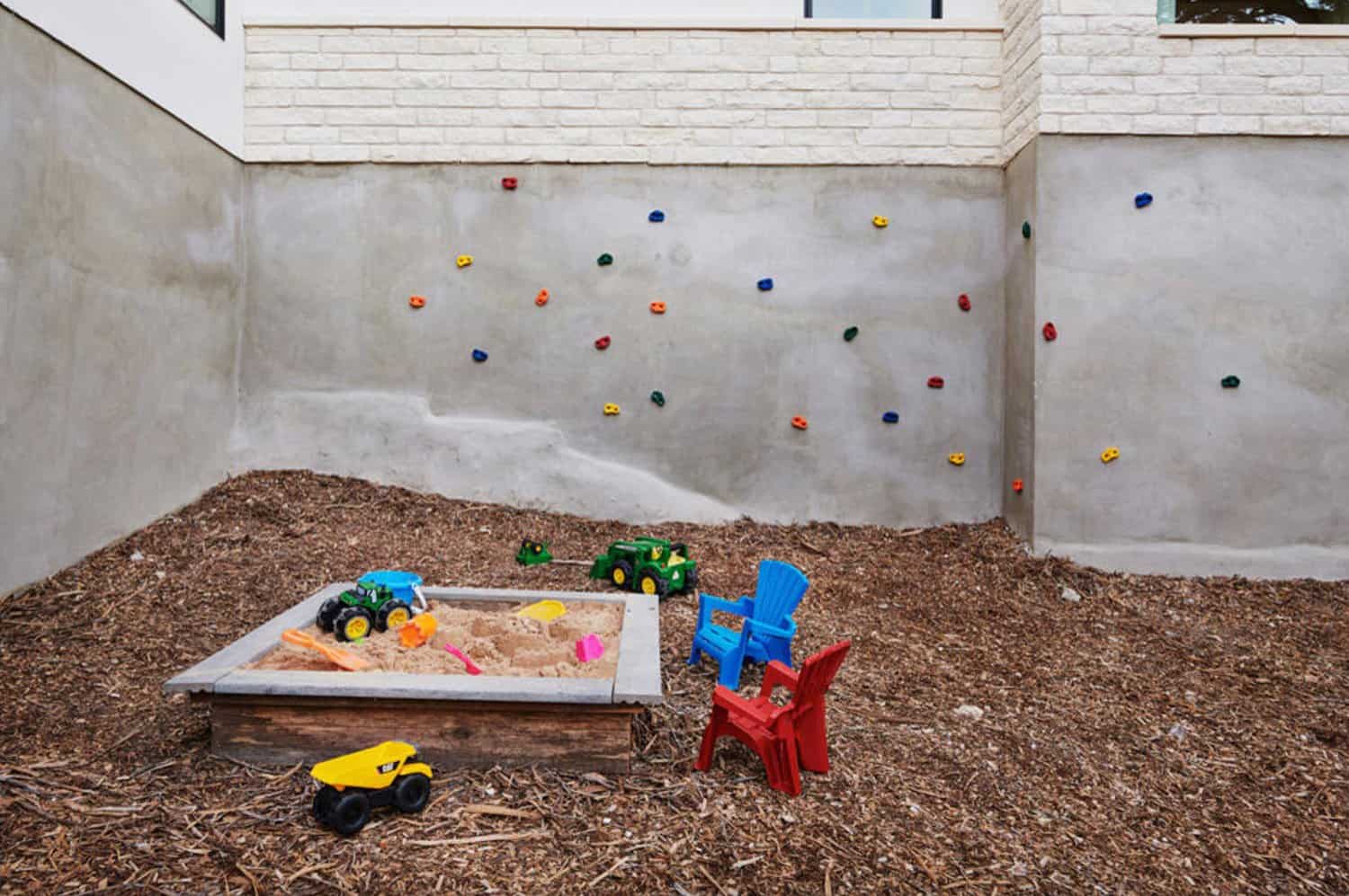 transitional-home-exterior-playground