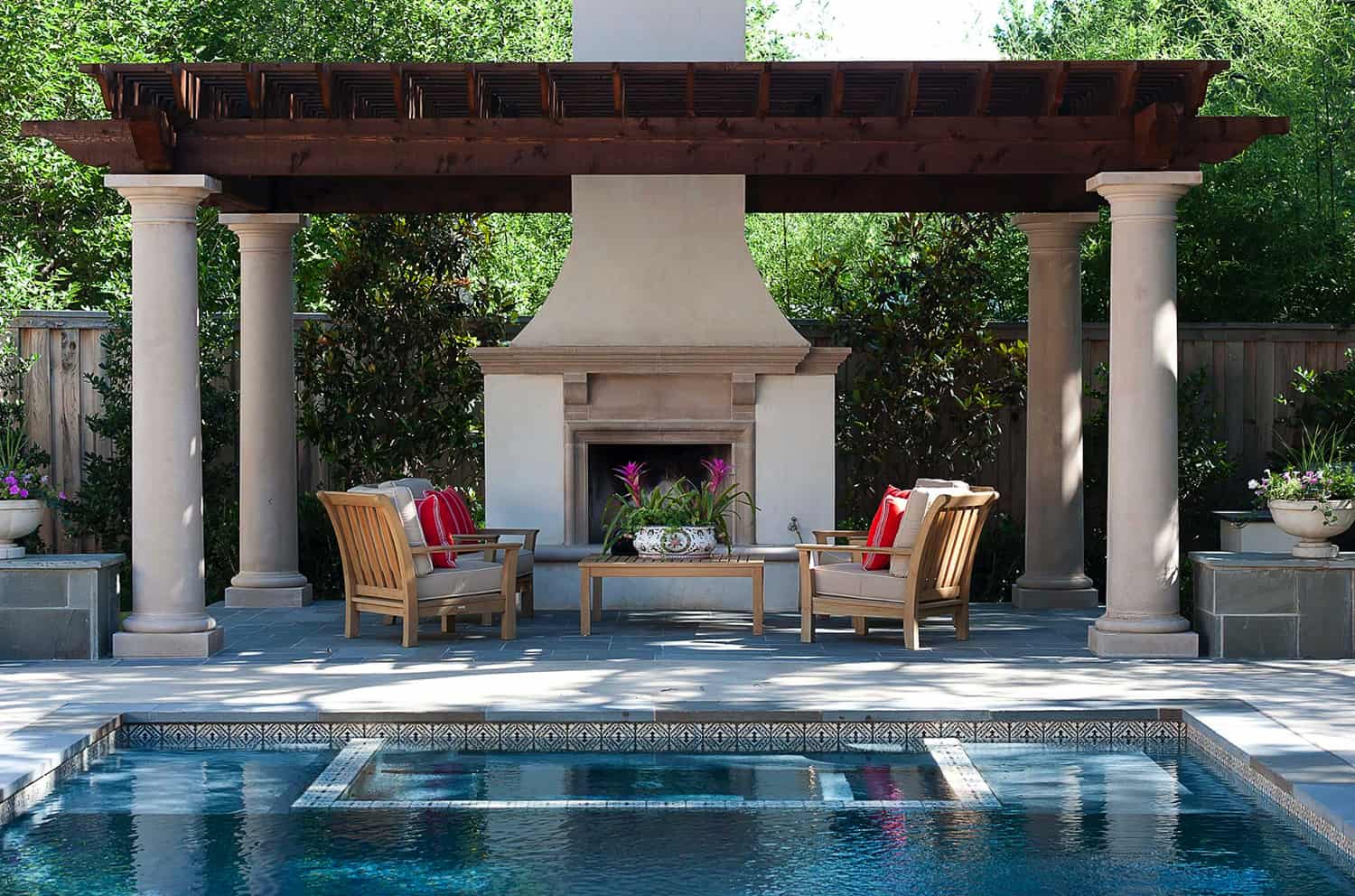 outdoor-poolside-fireplace-with-seating
