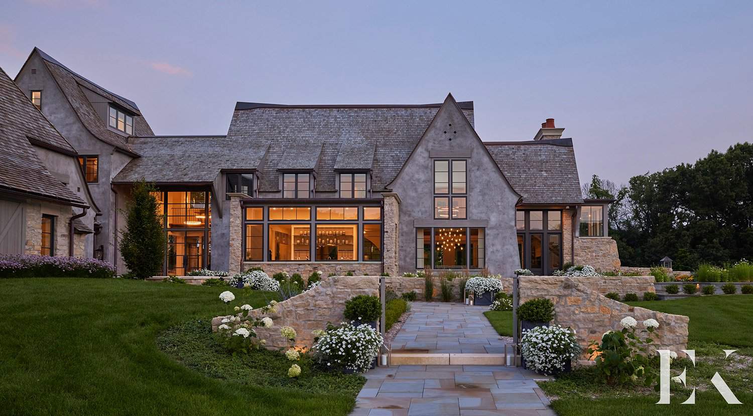 Modern farmhouse estate in Michigan has the most dreamy living spaces