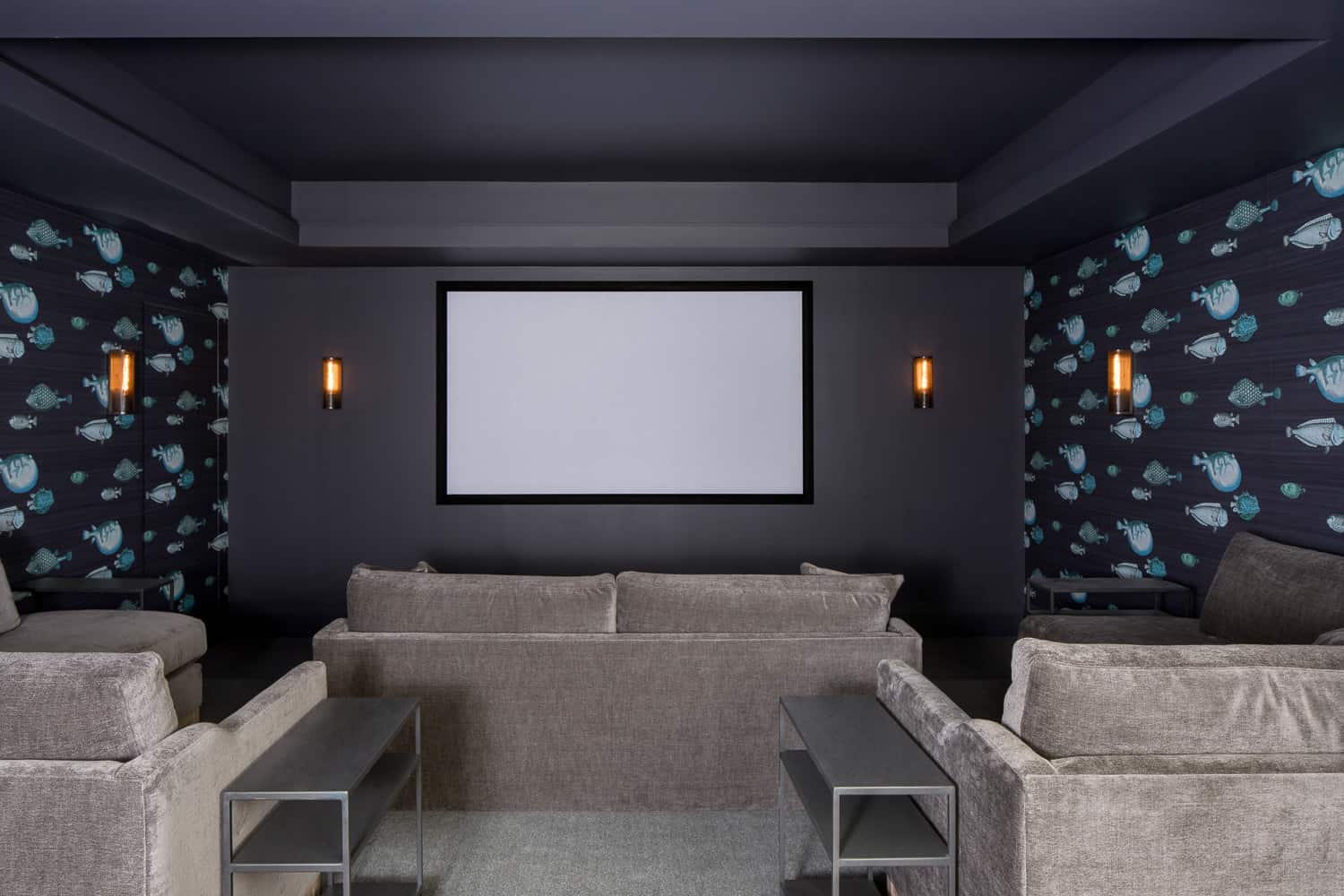 beach-style-home-theater