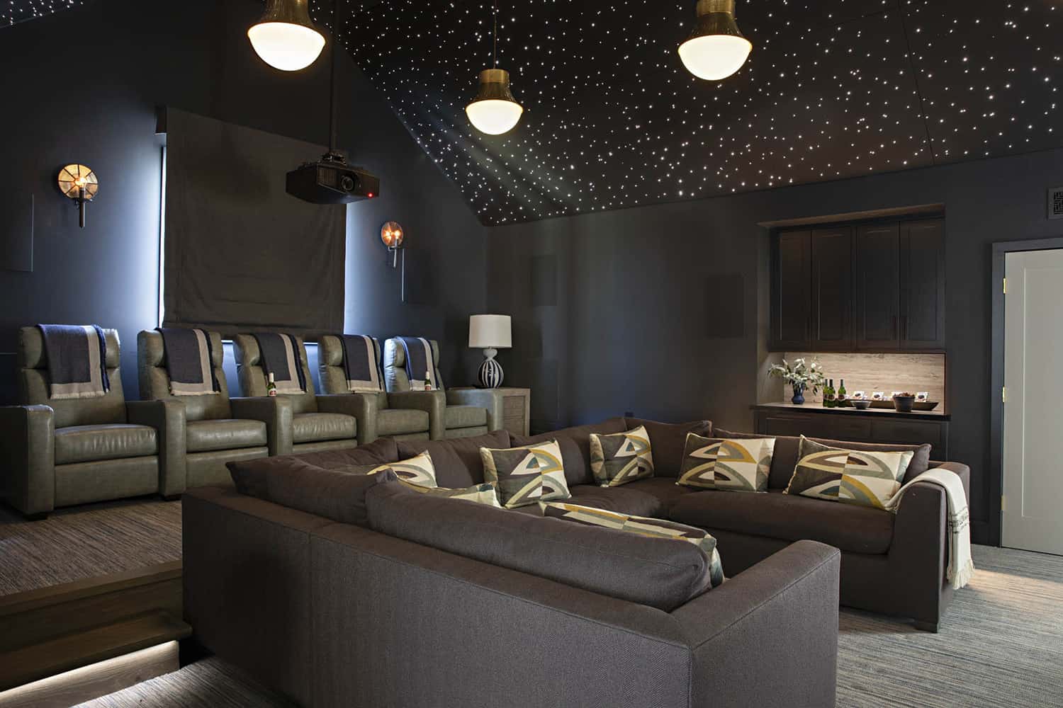 transitional-home-theater-with-starry-ceiling