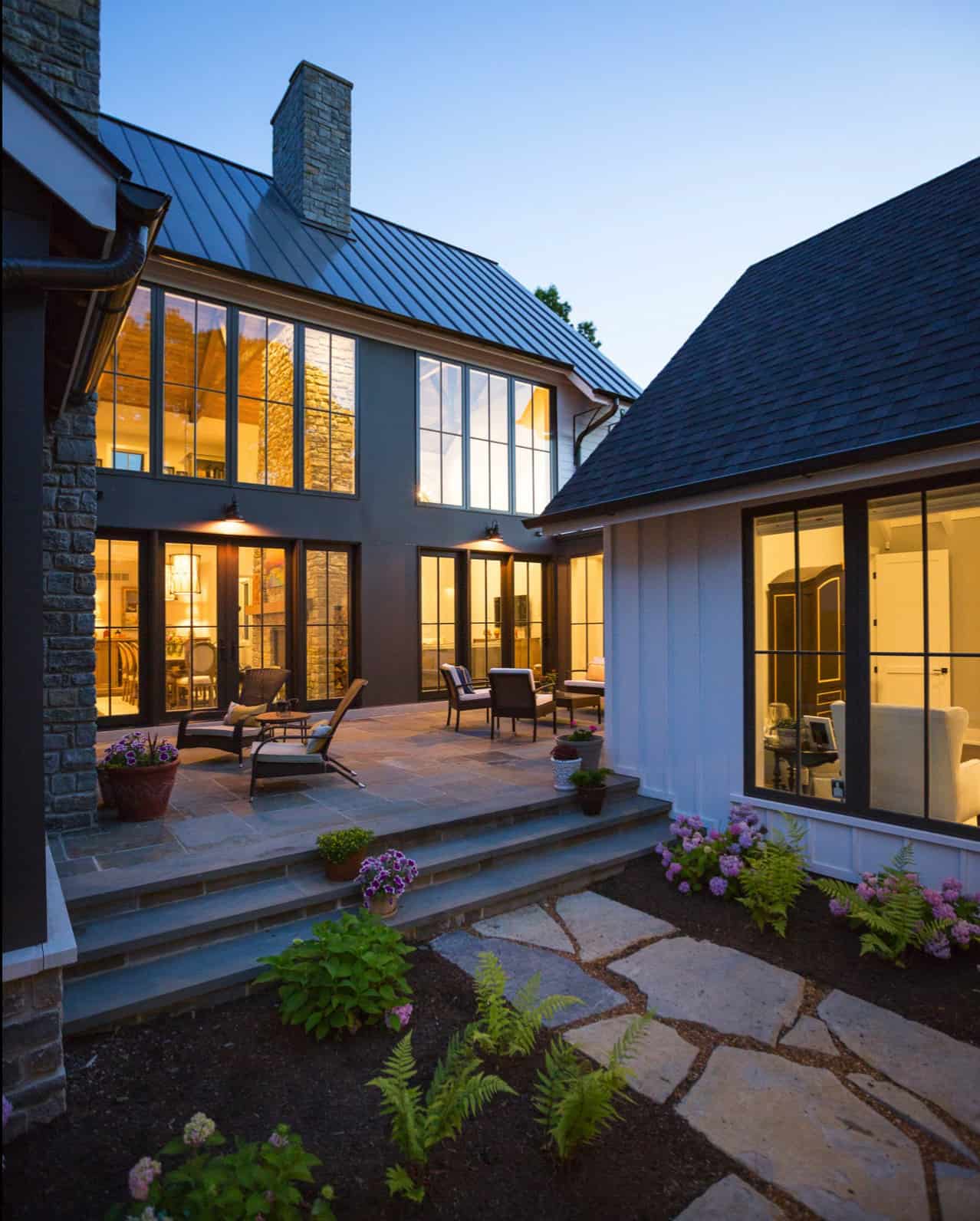 farmhouse-style-home-exterior-dusk