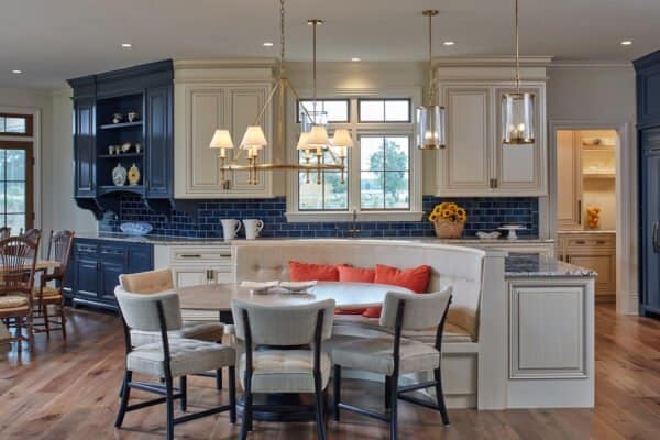 french-provincial-style-kitchen-with-an-island-and-integrated-seating-area
