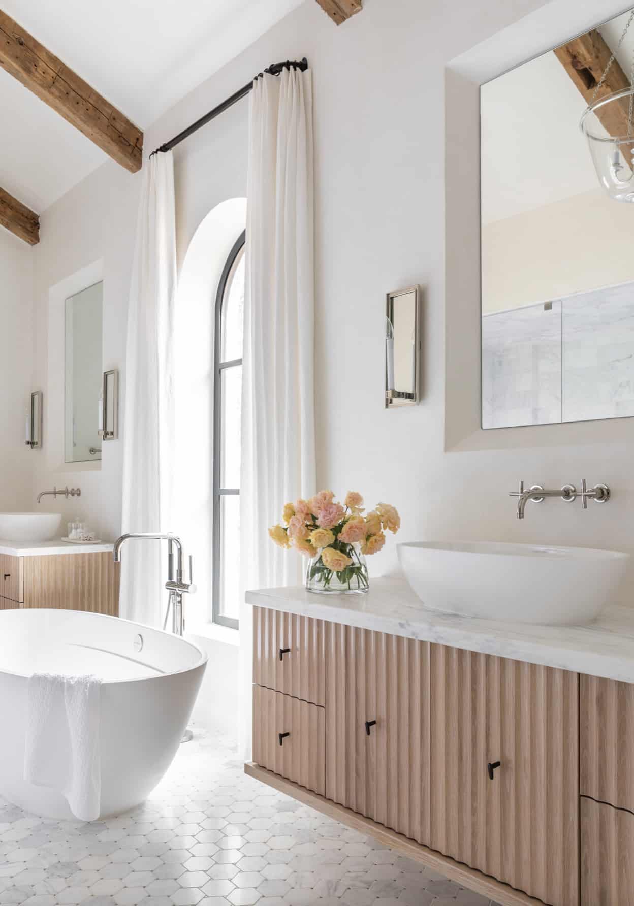 contemporary-bathroom-vanity-and-freestanding-tub