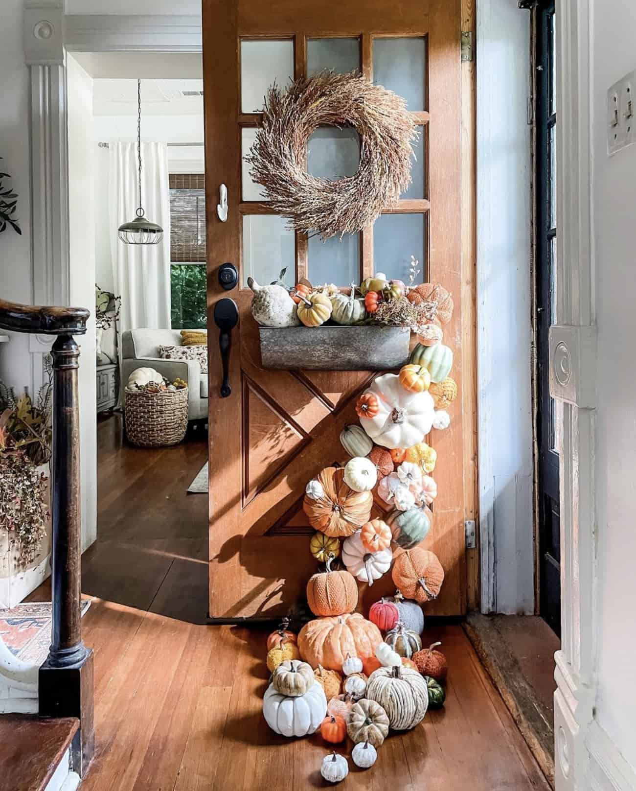 fall-decorated-front-door-with-pumpkins