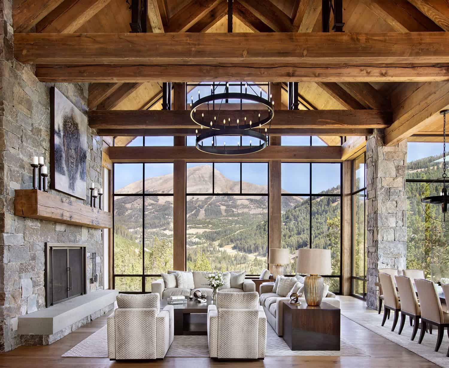 Absolutely stunning mountain house with luxe details in Big Sky