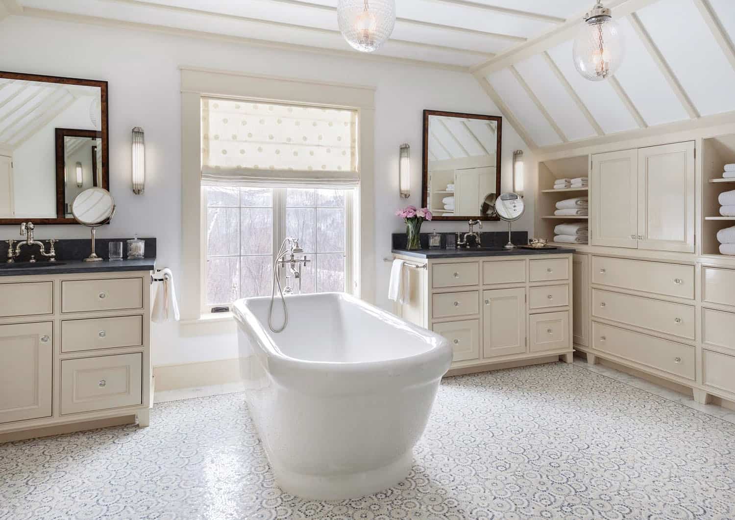 farmhouse-style-bathroom-with-a-freestanding-tub
