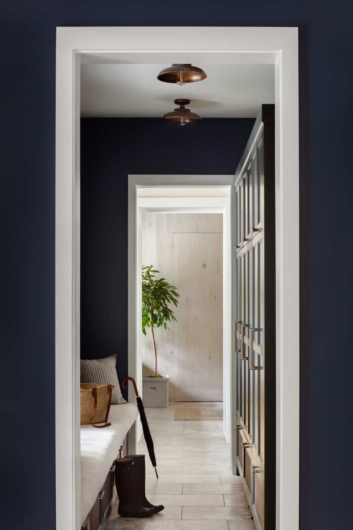 contemporary-hallway-with-a-window-seat