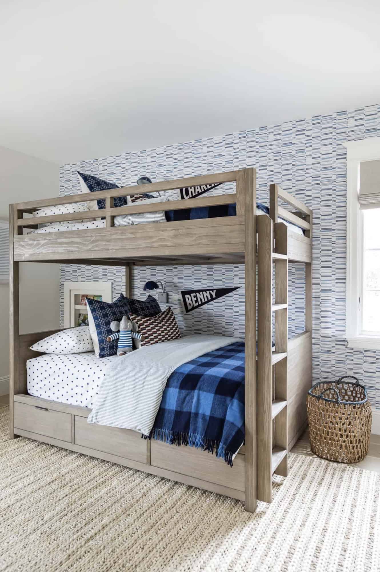 traditional style boys bunk bedroom