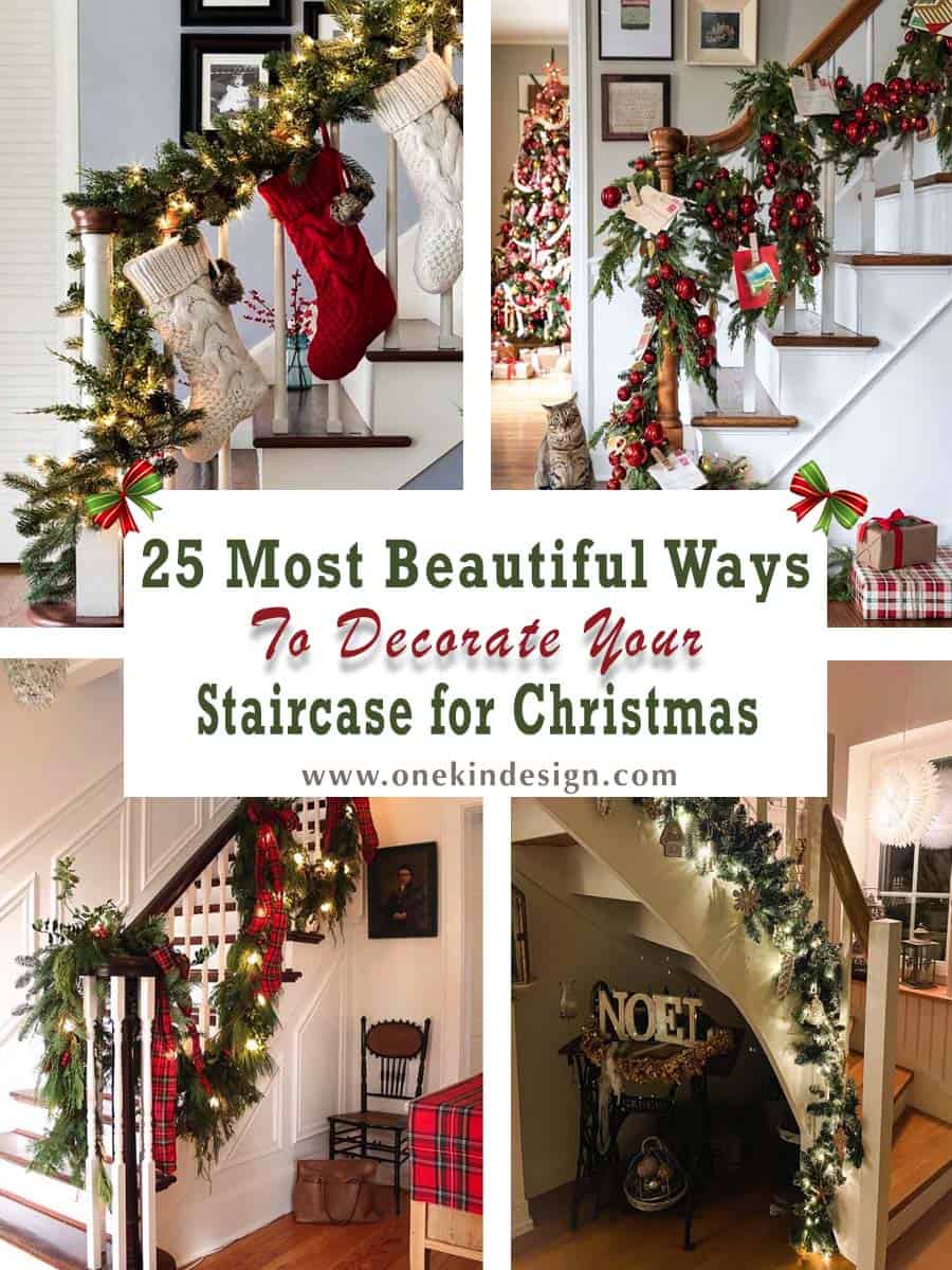 40+ Christmas Staircase Decoration Ideas