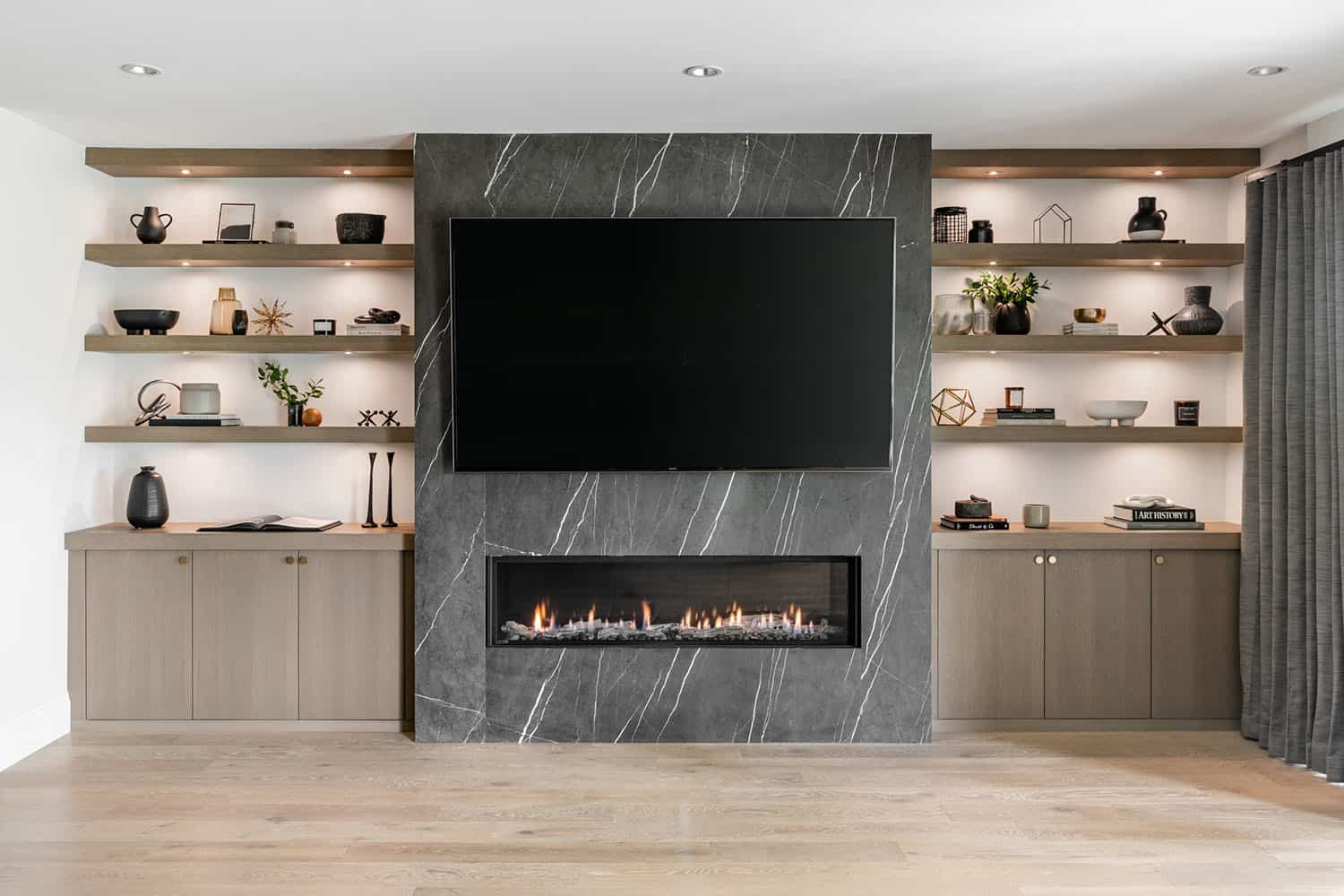 contemporary-family-room-fireplace