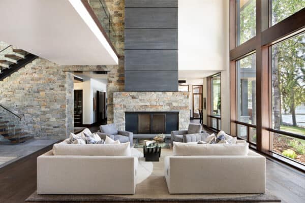 featured posts image for Inside an inviting lakefront home that communes with nature in Montana