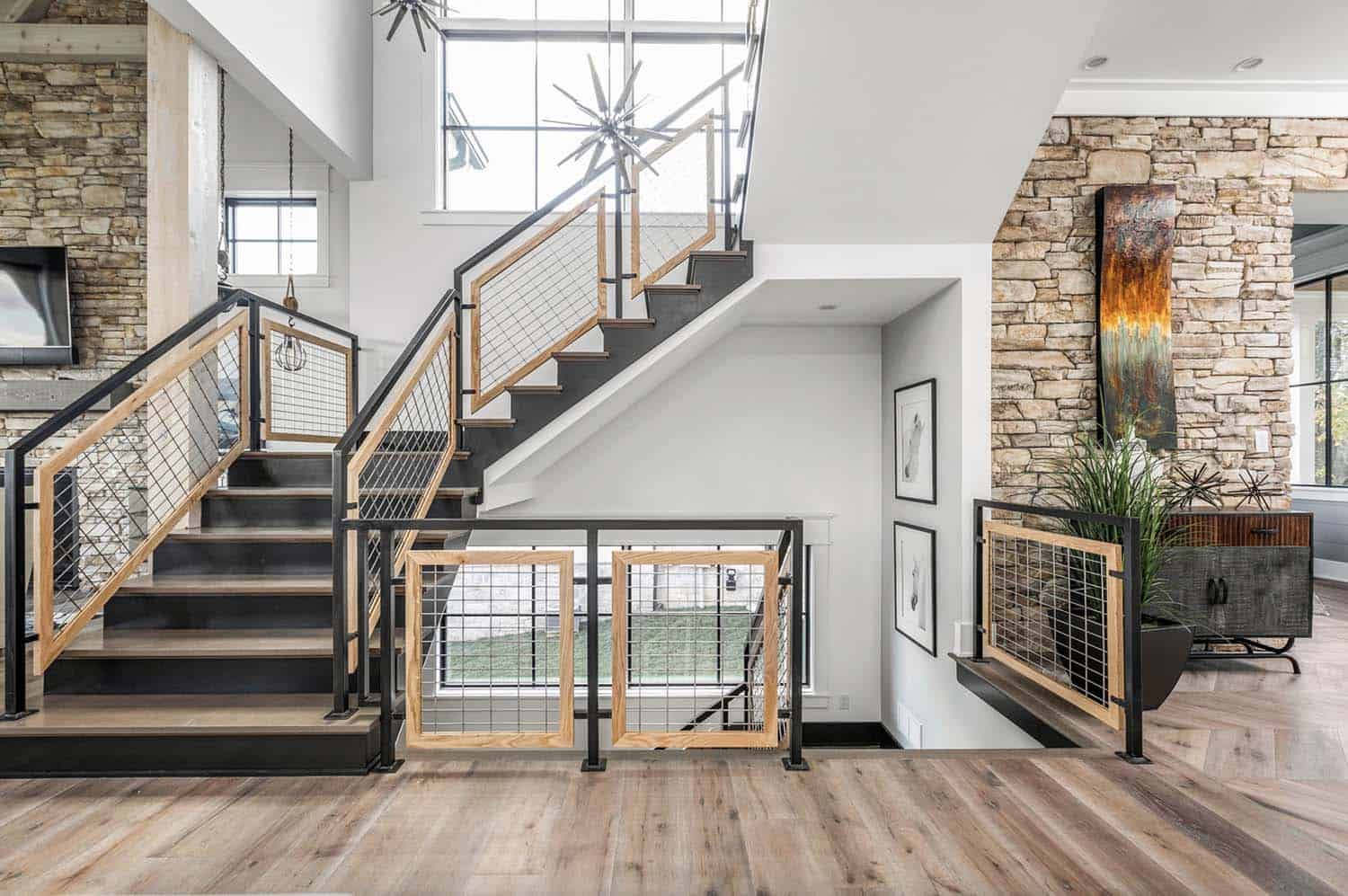 modern-farmhouse-hallway-and-staircase