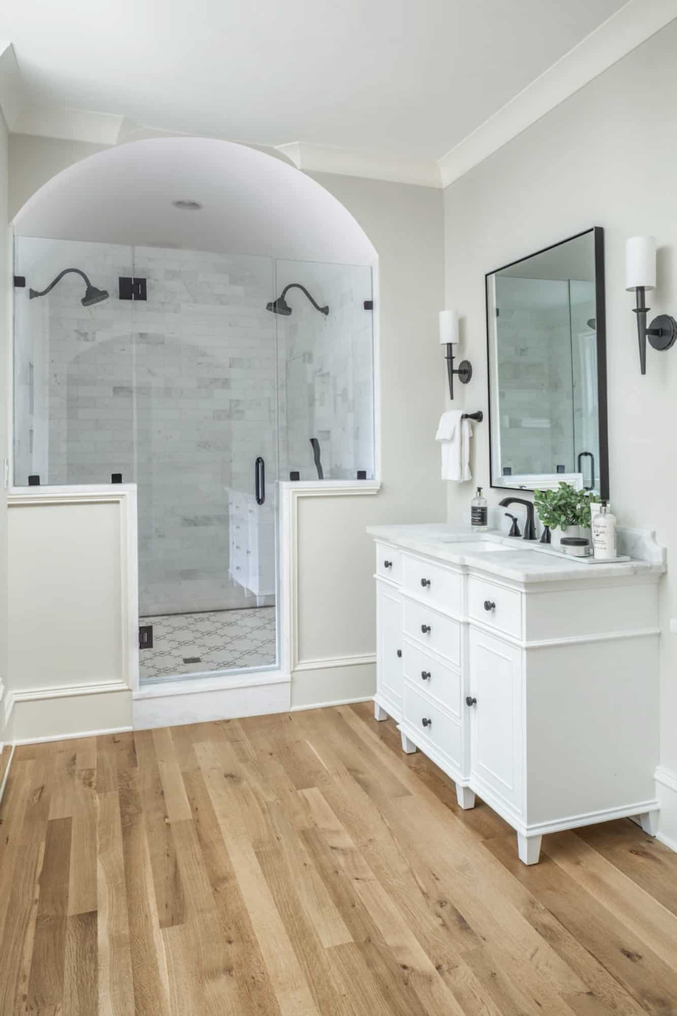 transitional-bathroom-with-a-shower