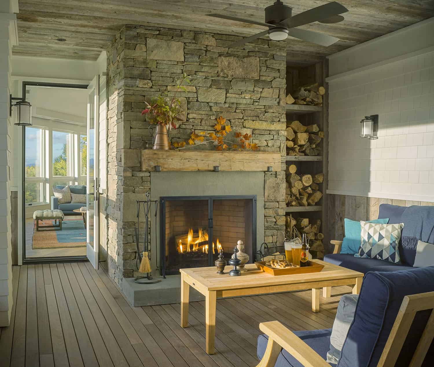 A Vermont ski house with beautiful modern yet rustic living spaces