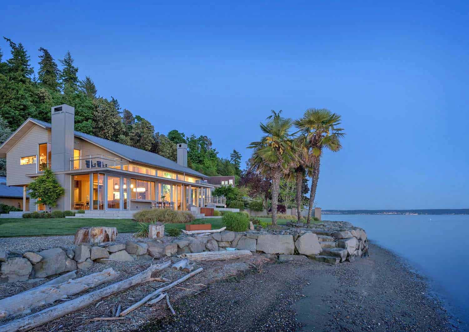 This beachfront home overlooking the Puget Sound gets a fabulous renovation