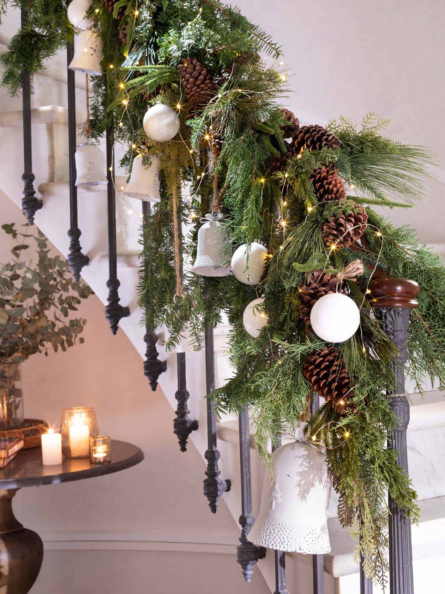 staircase-with-garland-and-bells