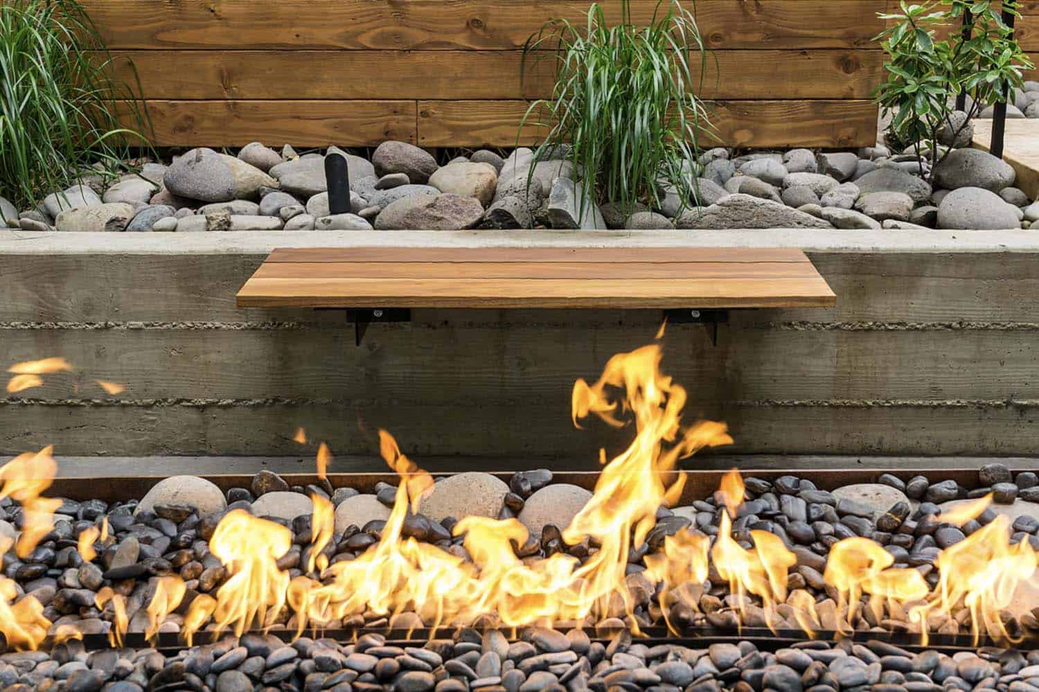 contemporary-patio-fireplace