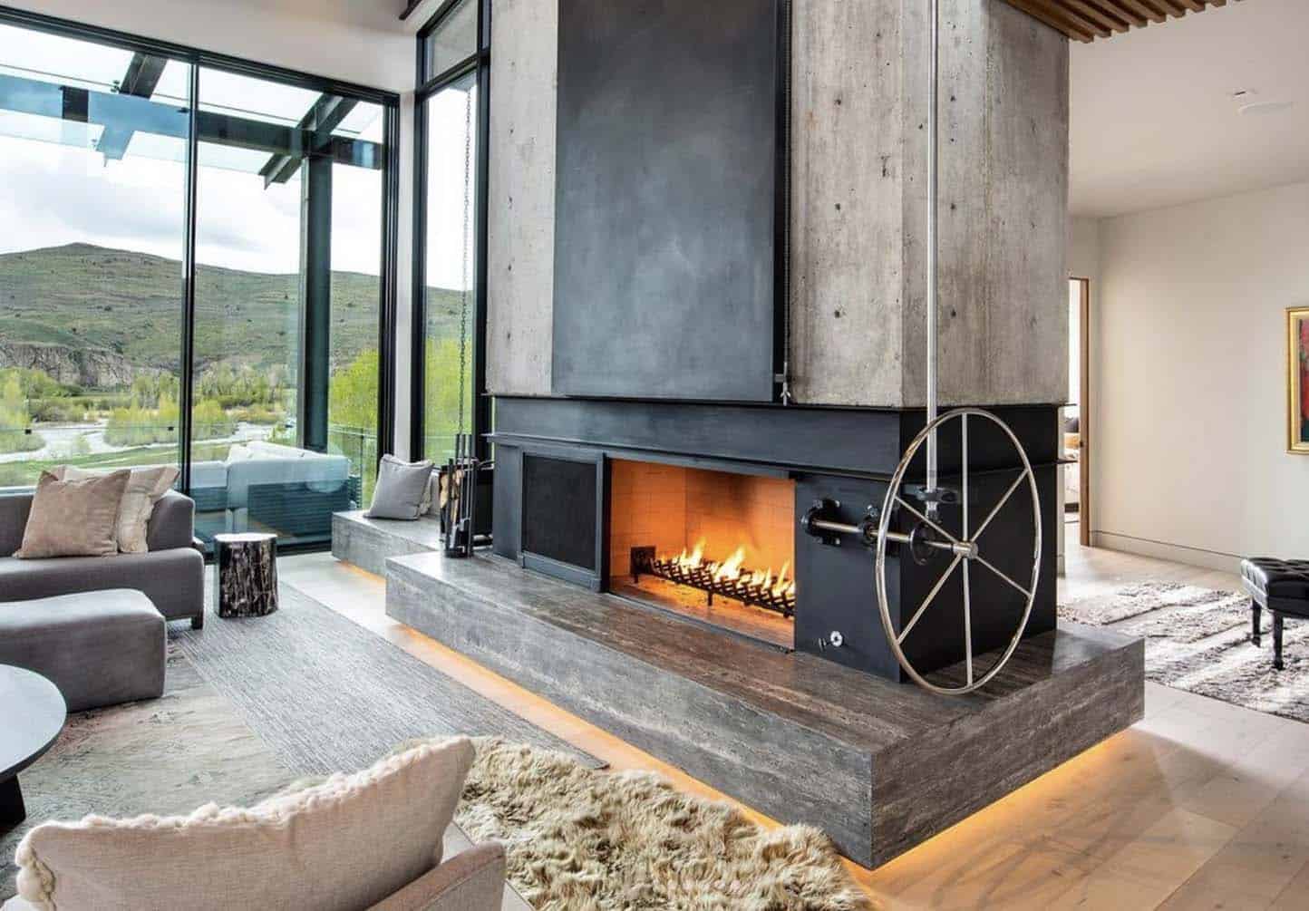 industrial-modern-living-room-fireplace