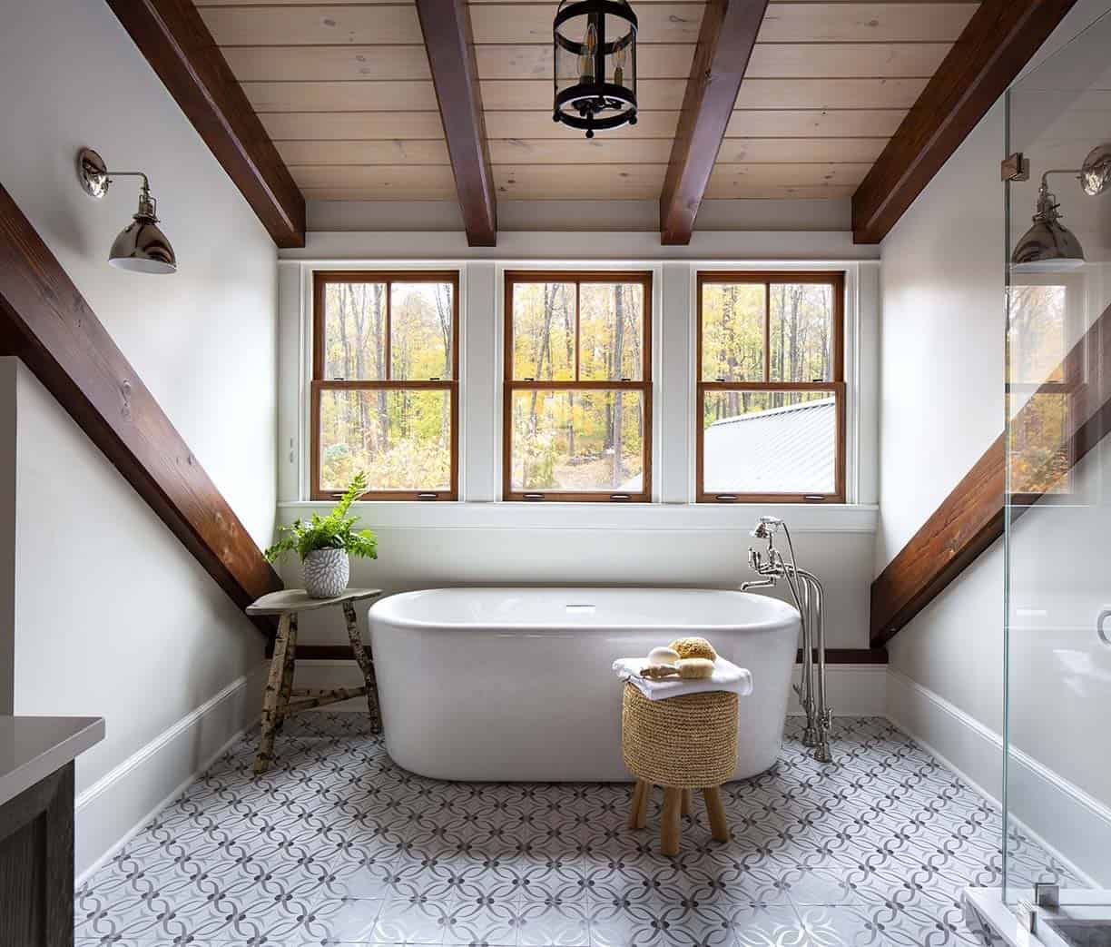 rustic-bathroom-with-a-freestanding-tub