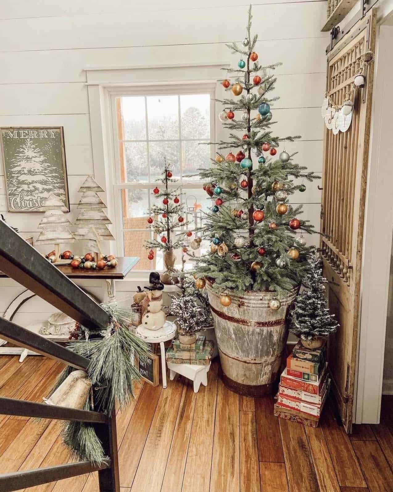 festive-christmas-tree-in-a-vintage-bucket