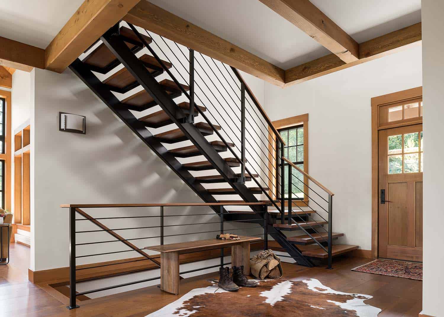 rustic-home-entry-with-a-staircase