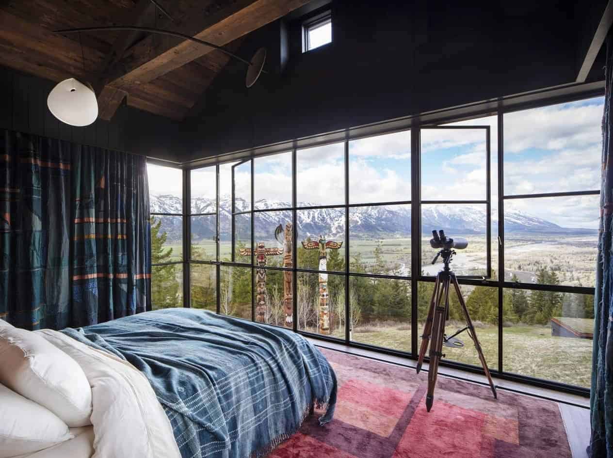 modern-cabin-style-bedroom-with-teton-mountain-views