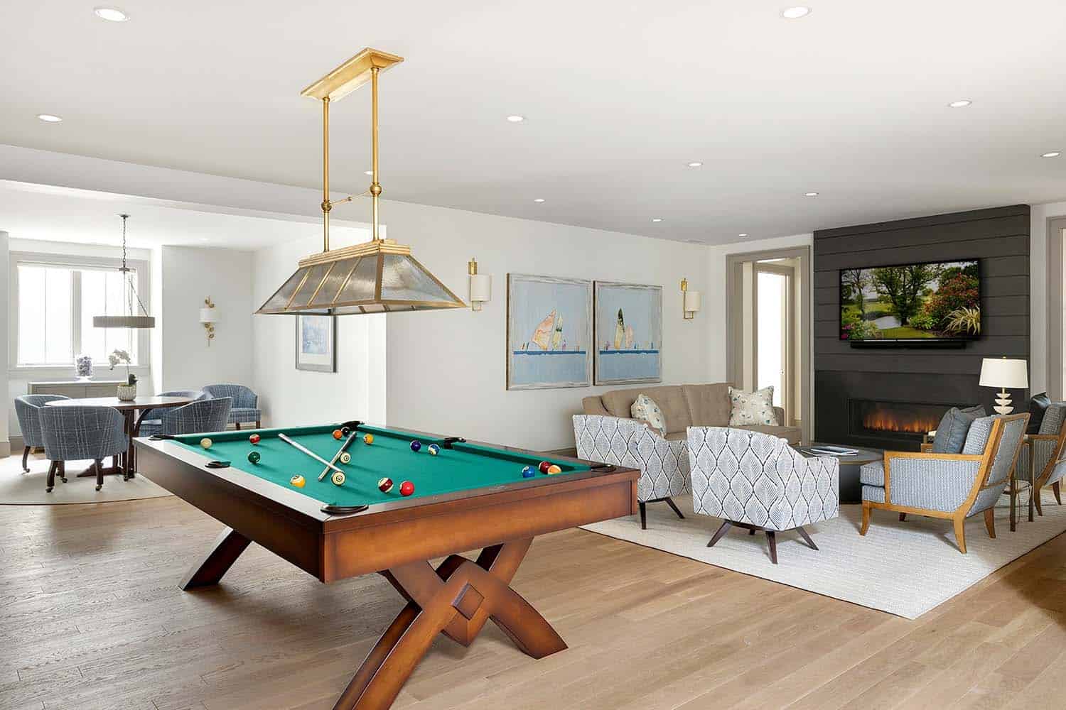 contemporary-game-room-with-a-blliards-table