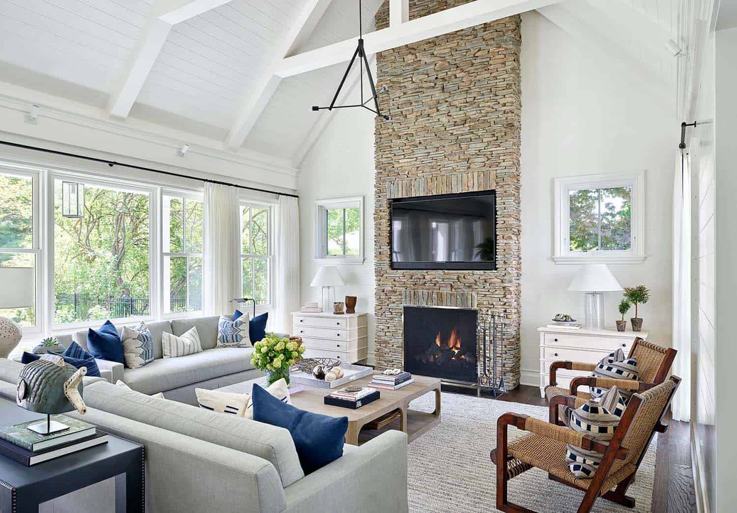 coastal-inspired-living-room-with-a-fireplace