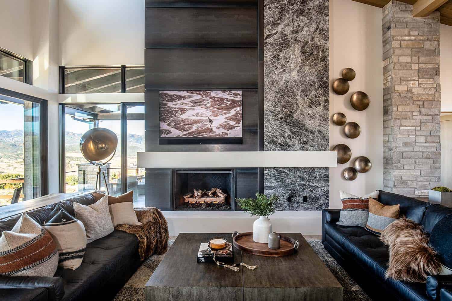modern-living-room-with-a-hot-rolled-steel-fireplace